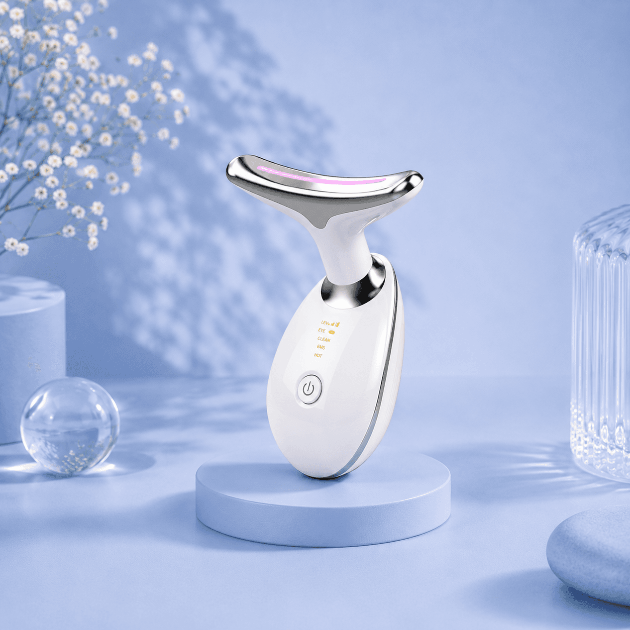 Massageador Facial e Cervical com LED — Fiovera